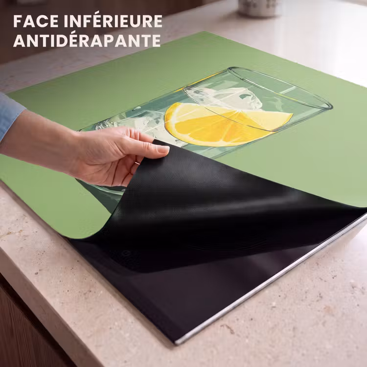 Protection plaque induction - Verre - Citron - Glaçons - Vert — 7