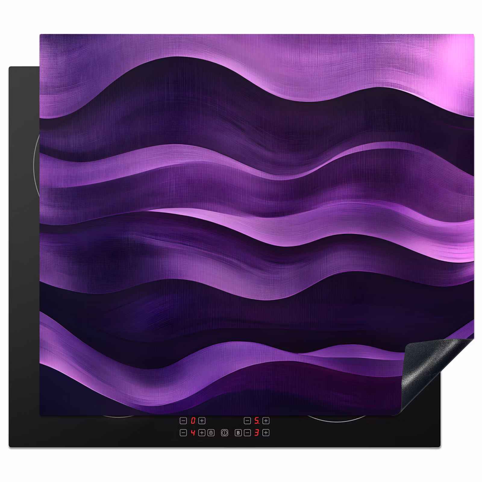 Protection plaque induction - Vagues - Abstrait - Violet — 1