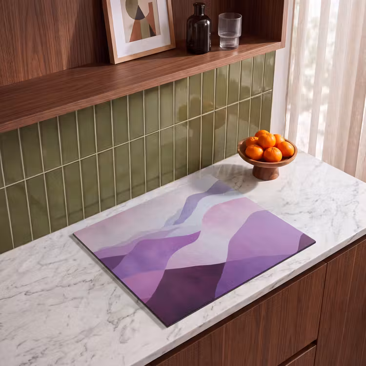 Protection plaque induction - Abstrait - Collines - Paysage - Violet — 4