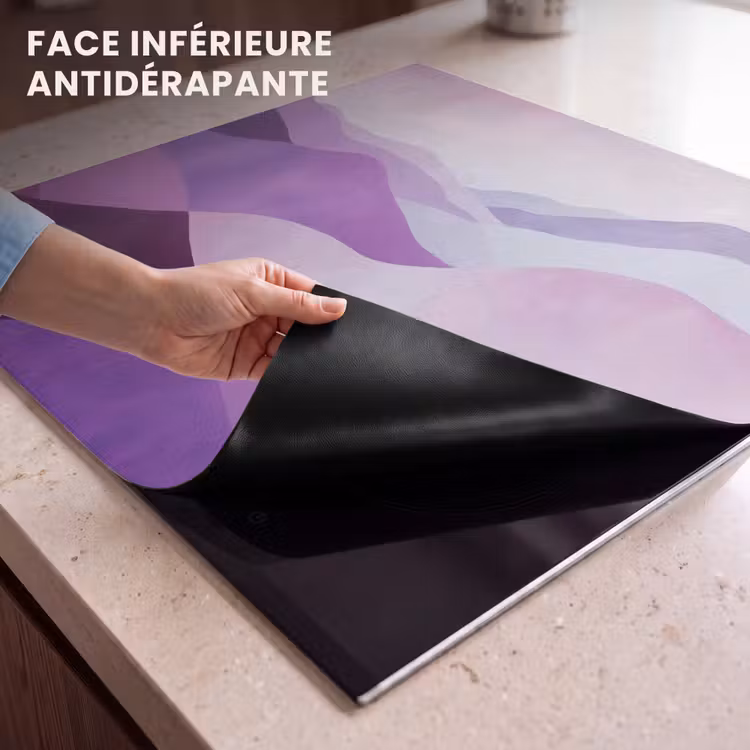 Protection plaque induction - Abstrait - Collines - Paysage - Violet — 7