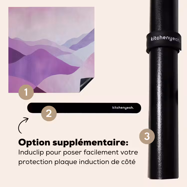 Protection plaque induction - Abstrait - Collines - Paysage - Violet — 8