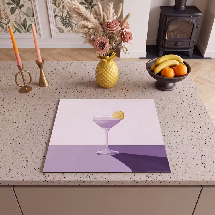 Protection plaque induction - Cocktail - Violet - Minimaliste - Citron — 3