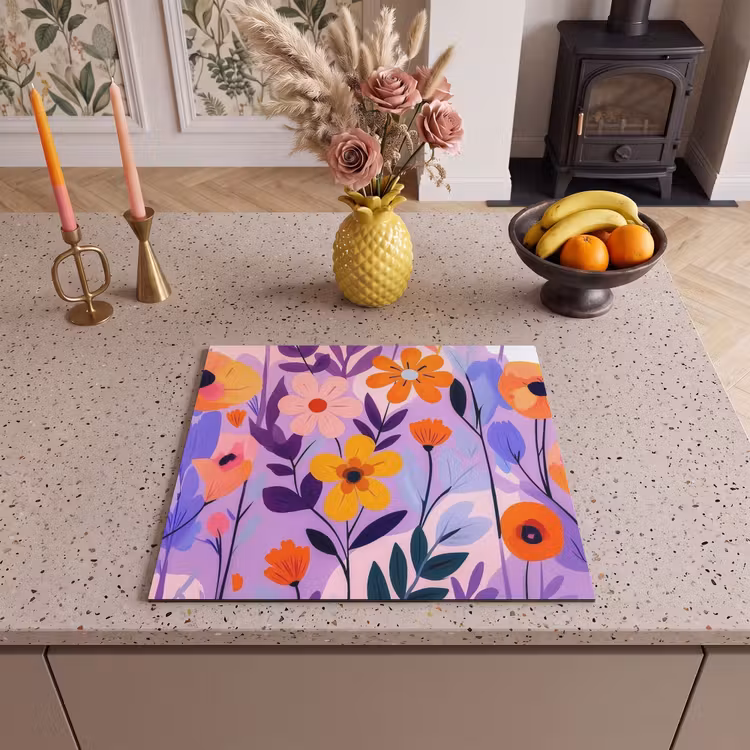 Protection plaque induction - Fleurs - colorées - Feuilles — 3