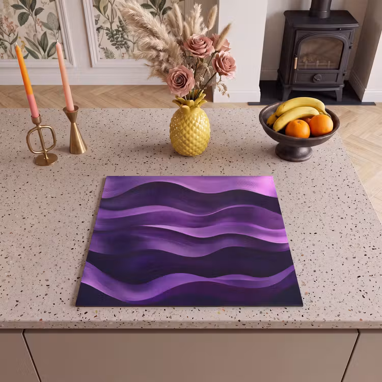 Protection plaque induction - Vagues - Abstrait - Violet — 3