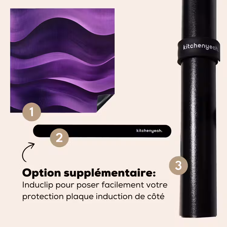 Protection plaque induction - Vagues - Abstrait - Violet — 8