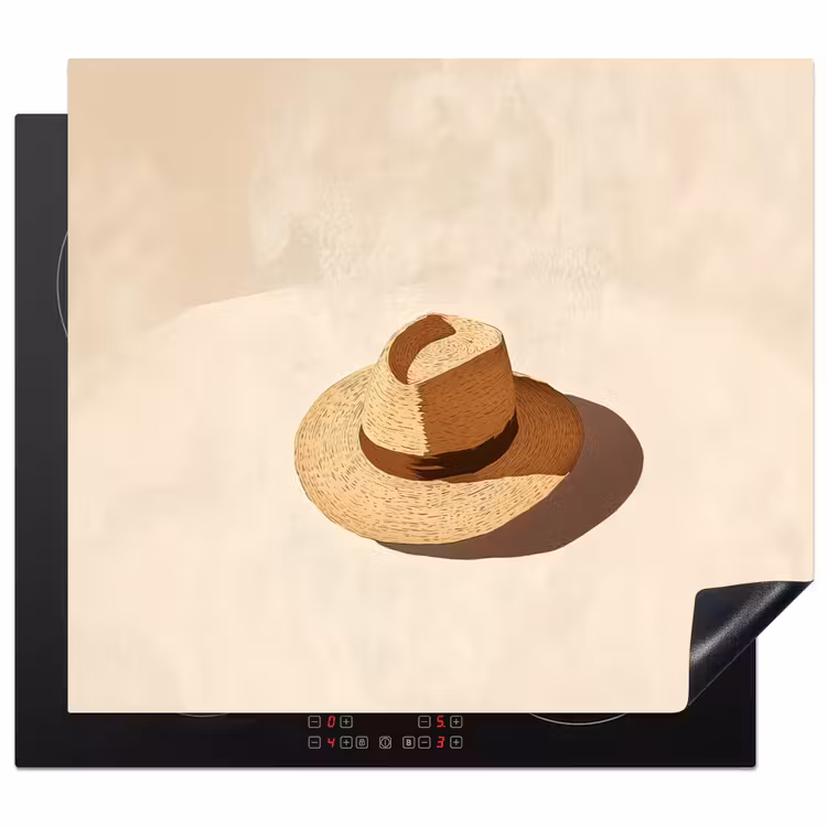 Protection plaque induction - Chapeau - Minimaliste - Teinte - Beige — 1