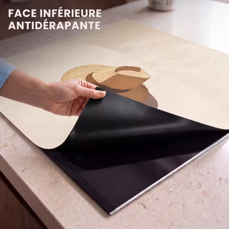 Protection plaque induction - Chapeau - Minimaliste - Teinte - Beige — 7