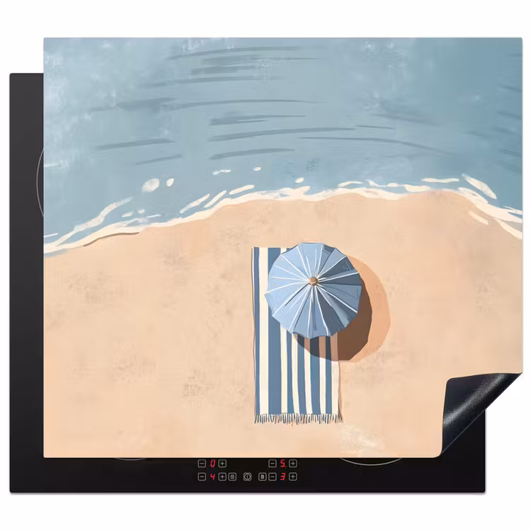 Protection plaque induction - Serviette de plage - Rayures - Parasol - Plage — 1