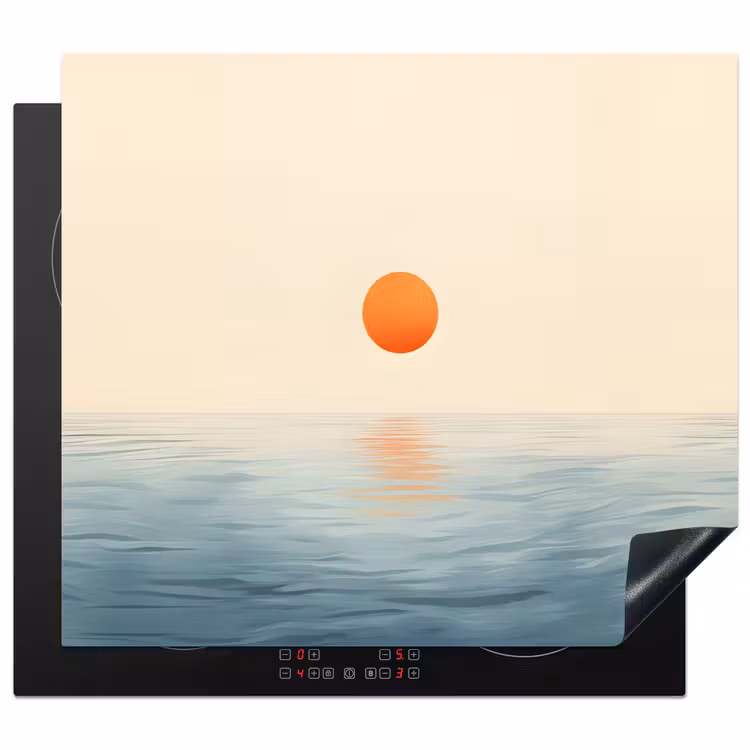 Protection plaque induction - Soleil - Orange - Mer — 1