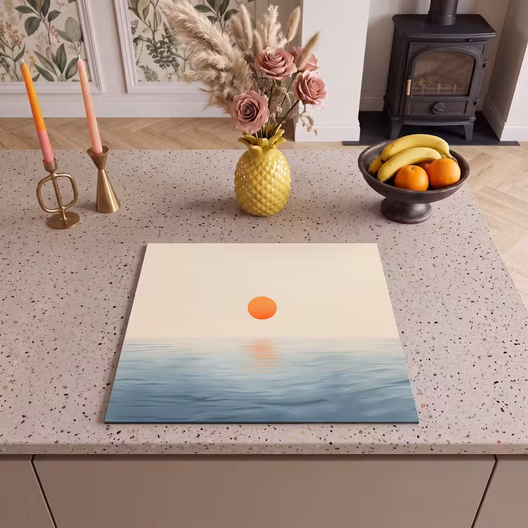 Protection plaque induction - Soleil - Orange - Mer — 3