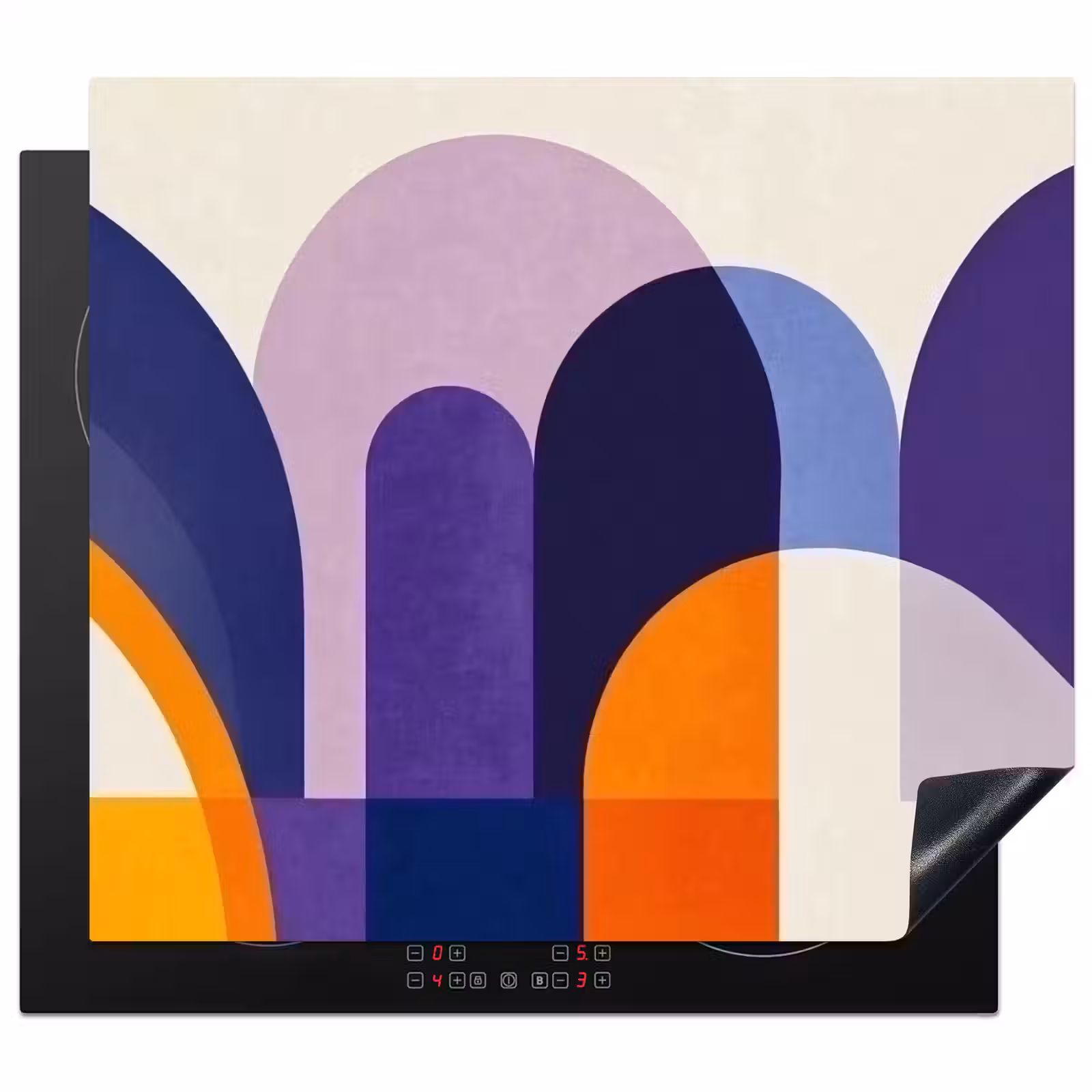 Protection plaque induction - Formes - Abstrait - Graphique - Orange — 1
