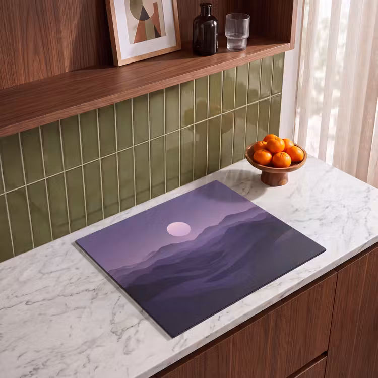 Protection plaque induction - Collines - Pourpre - Brouillard - Soleil — 4