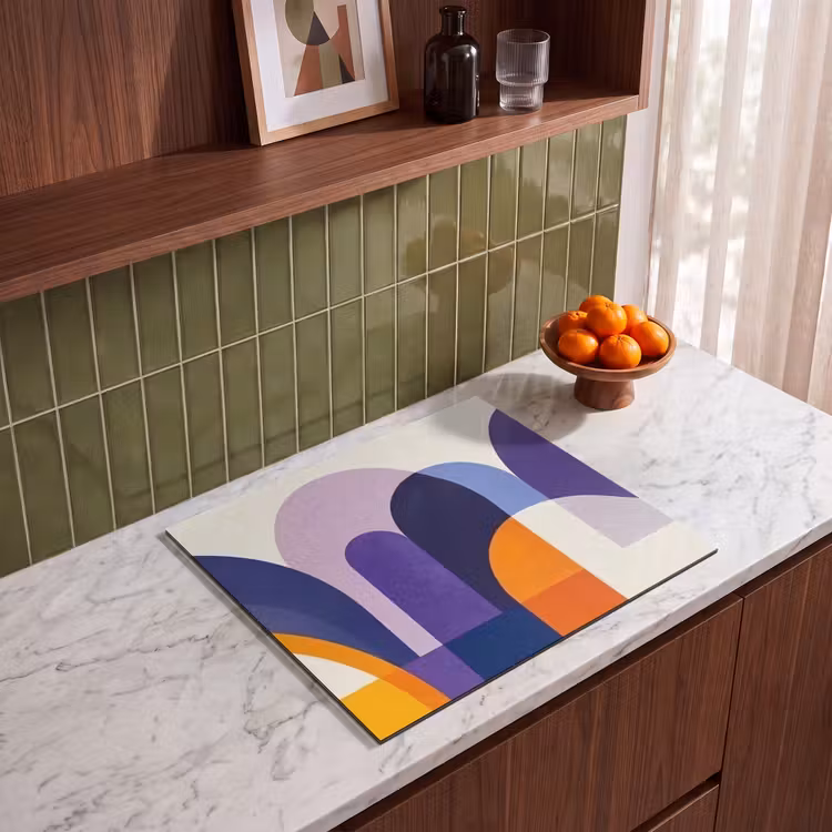 Protection plaque induction - Formes - Abstrait - Graphique - Orange — 4