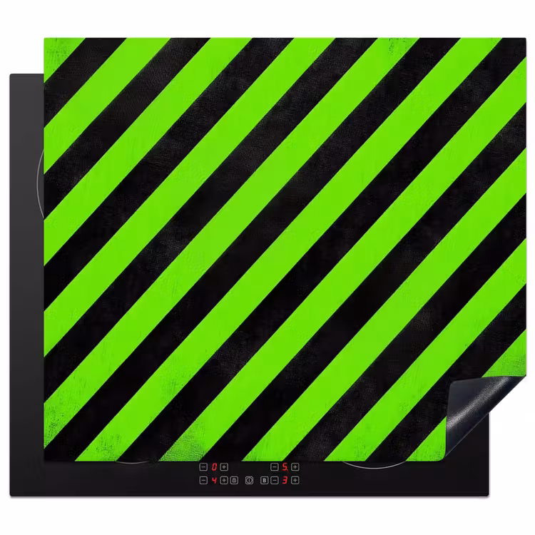 Protection plaque induction - Jeu - Rayures - Angulaire - Vert — 1