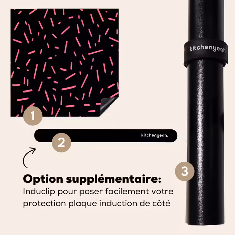 Protection plaque induction - Jeux - Rayures - Rose - Abstrait — 8