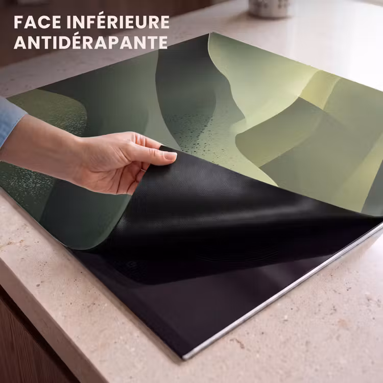 Protection plaque induction - Jeu - Vagues - Abstrait - Collines - Vert — 7