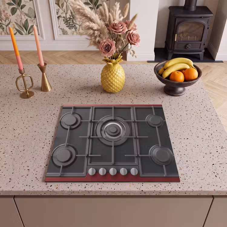 Protection plaque induction - Cuisinière - Brûleur à gaz - Rouge — 3
