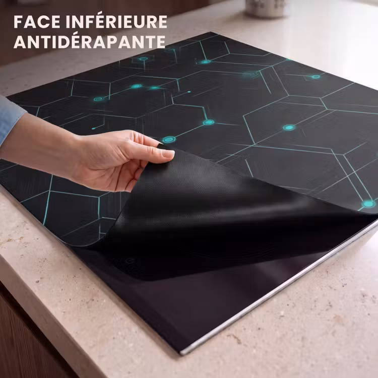 Protection plaque induction - Jeux - Réseau - Bleu - Points - Motif — 7
