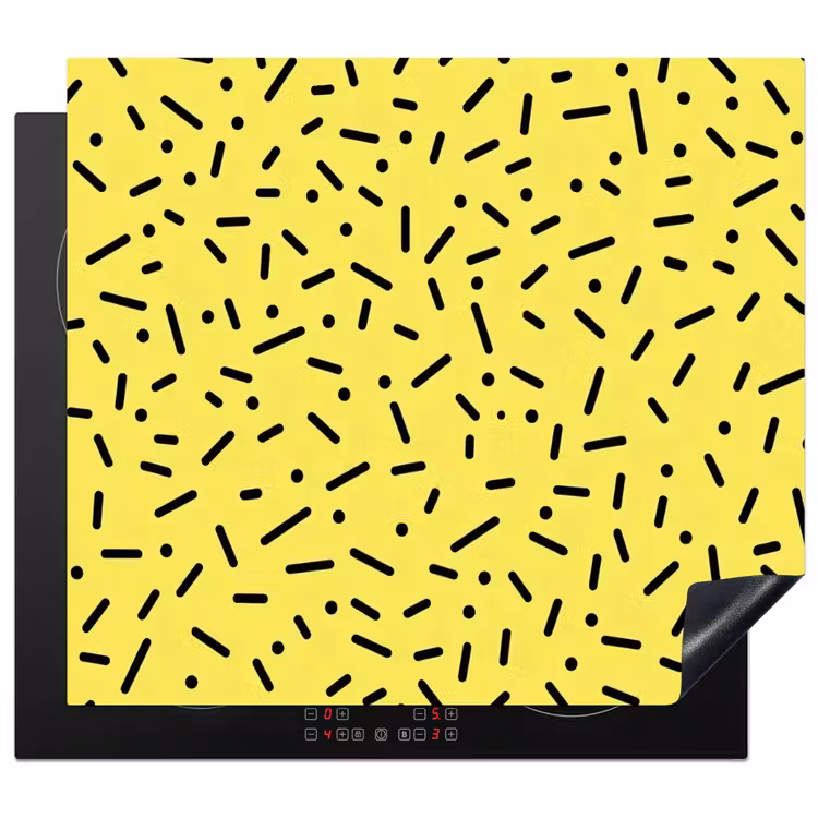 Protection plaque induction - Jeux - Points - Rayures - Jaune — 1