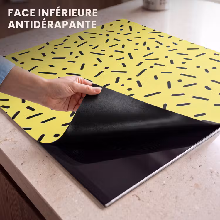 Protection plaque induction - Jeux - Points - Rayures - Jaune — 7