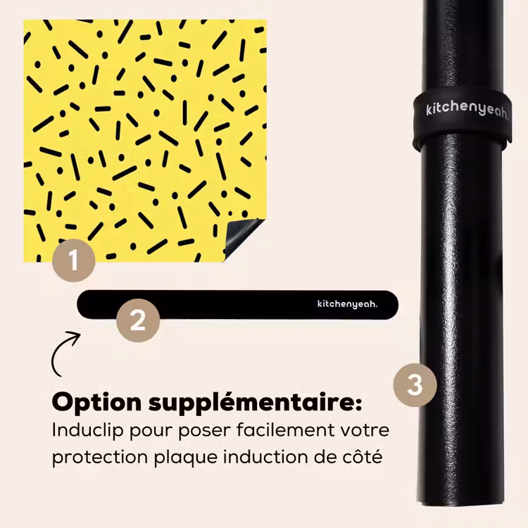 Protection plaque induction - Jeux - Points - Rayures - Jaune — 8
