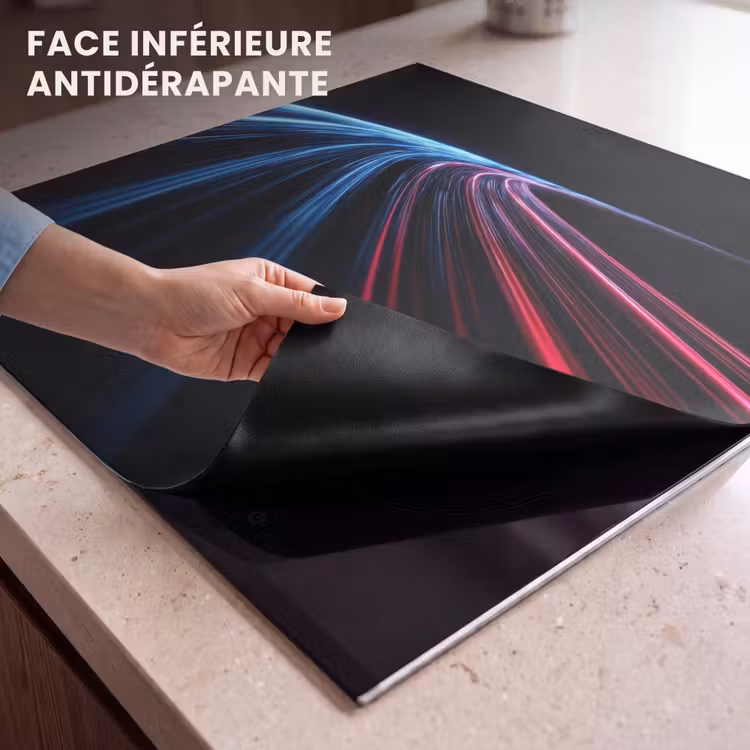 Protection plaque induction - Jeu - Rayures - Courbé - Bleu — 7