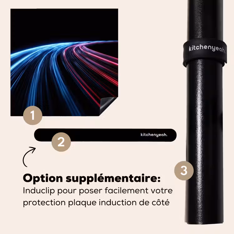 Protection plaque induction - Jeu - Rayures - Courbé - Bleu — 8