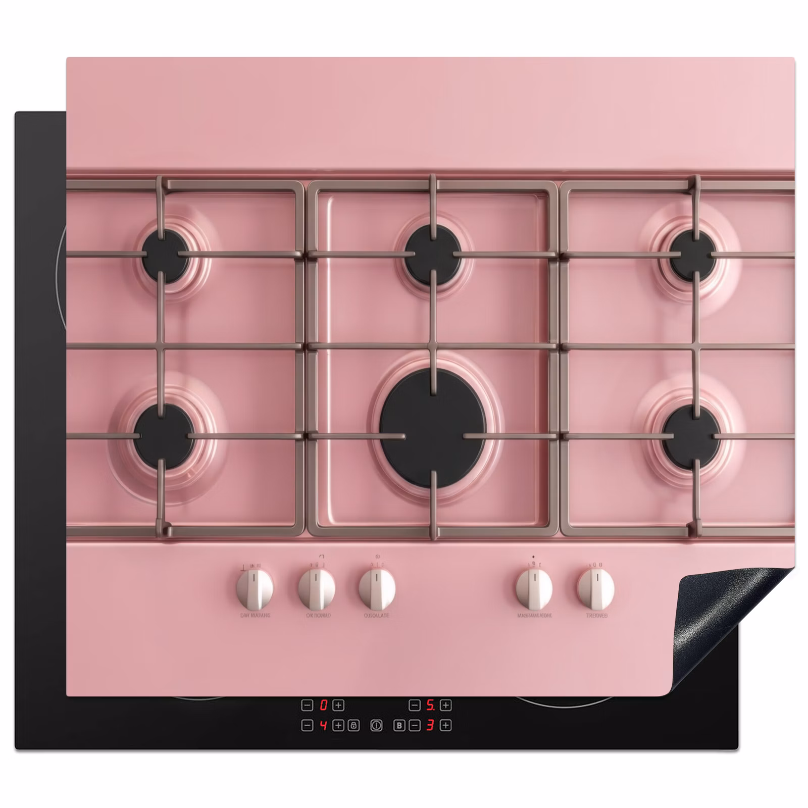 Protection plaque induction - Cuisinière à gaz - Moderne - Rose — 1