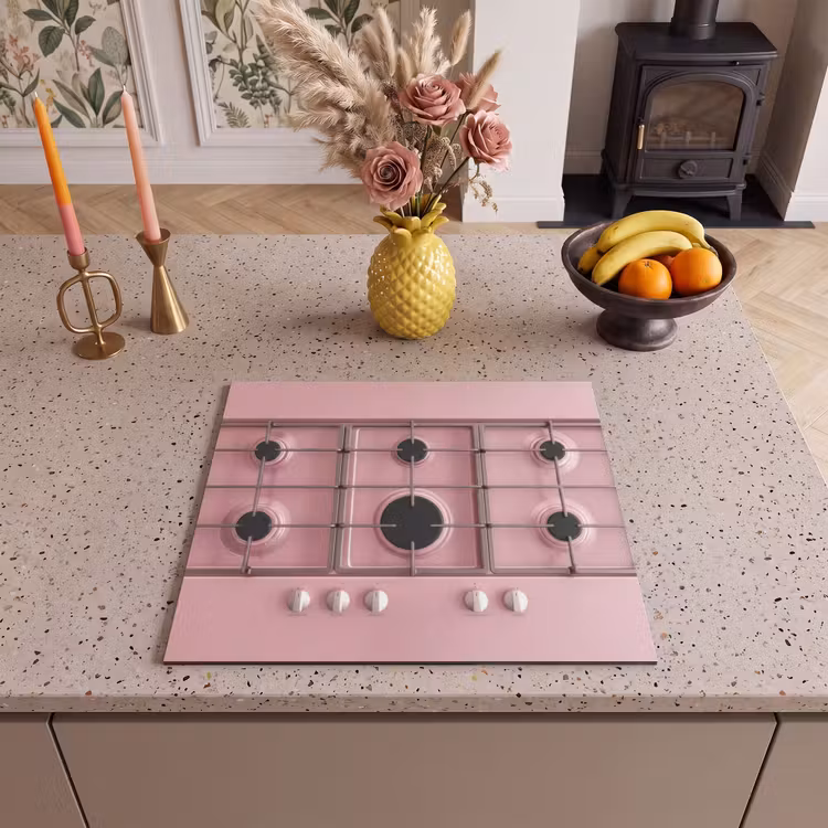 Protection plaque induction - Cuisinière à gaz - Moderne - Rose — 3