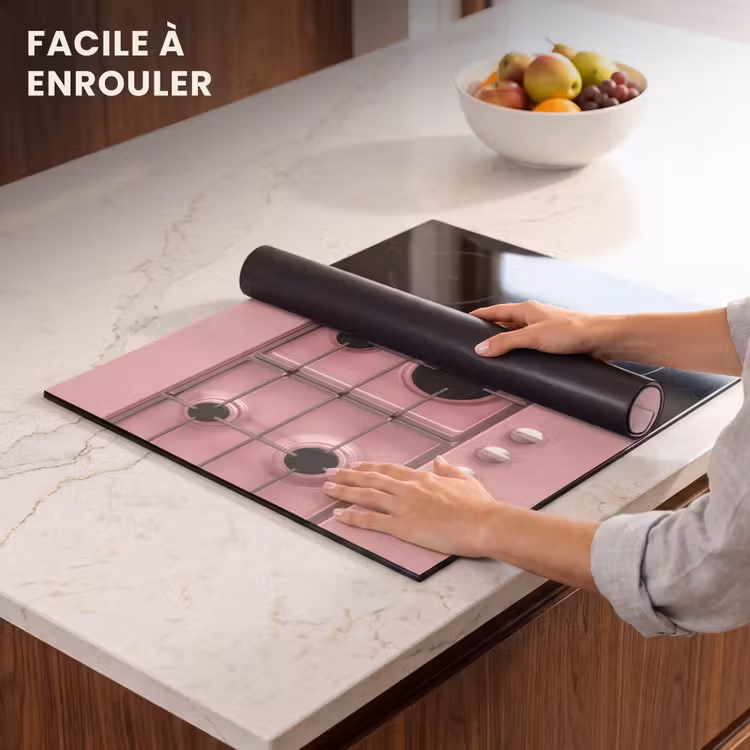 Protection plaque induction - Cuisinière à gaz - Moderne - Rose — 6