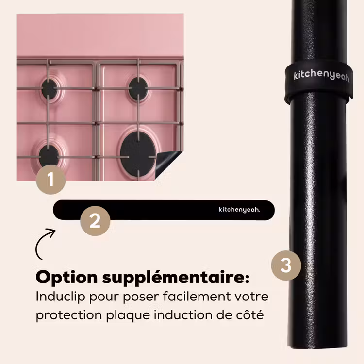 Protection plaque induction - Cuisinière à gaz - Moderne - Rose — 8