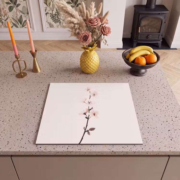 Protection plaque induction - Minimaliste - Fleur - Branche - Rose — 3