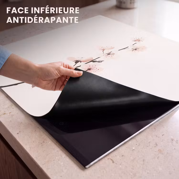 Protection plaque induction - Minimaliste - Fleur - Branche - Rose — 7