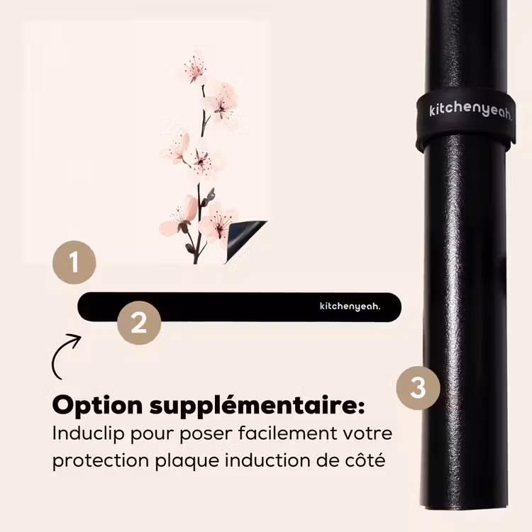 Protection plaque induction - Minimaliste - Fleur - Branche - Rose — 8