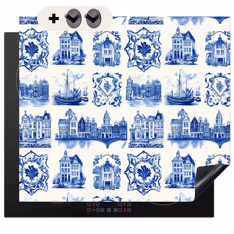 Protection à induction avec crochets - Maisons - Navires - Bleu — 3