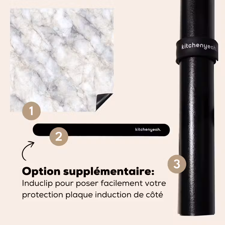 Protection plaque induction - Gris - Marbre - Détaillé — 8