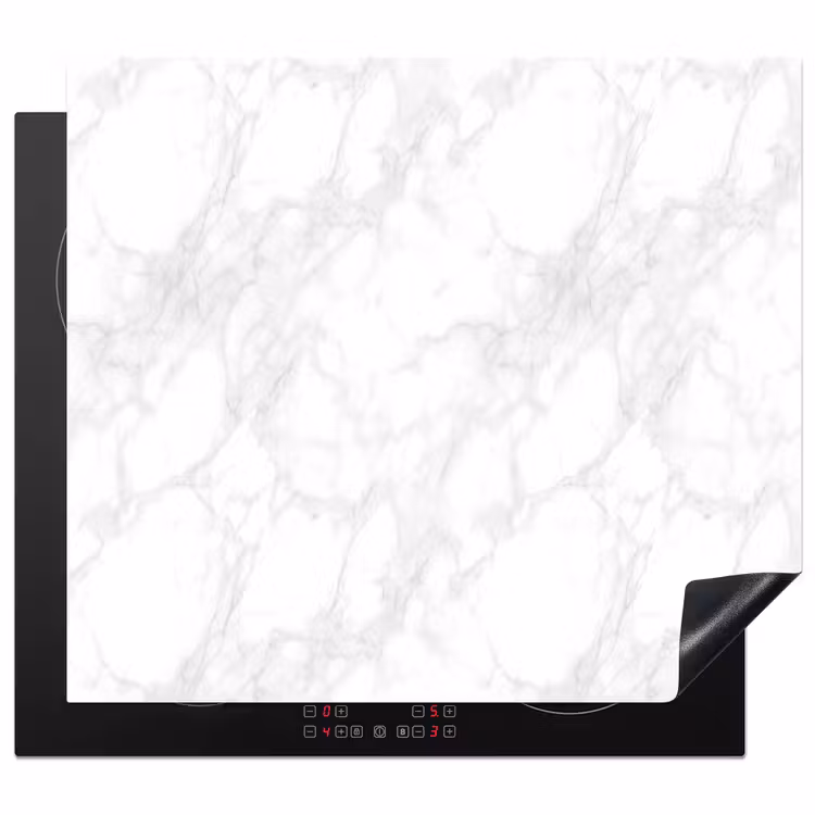 Protection plaque induction - Minimaliste - Veines blanches - veines grises — 1