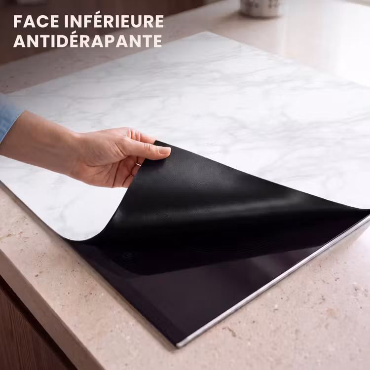 Protection plaque induction - Minimaliste - Veines blanches - veines grises — 7
