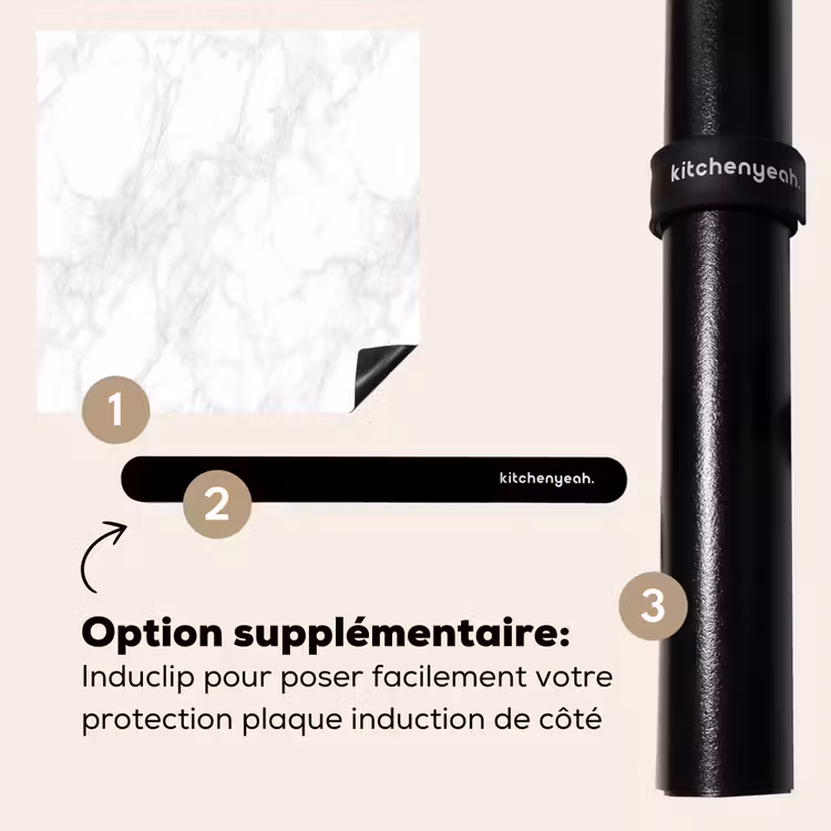 Protection plaque induction - Minimaliste - Veines blanches - veines grises — 8