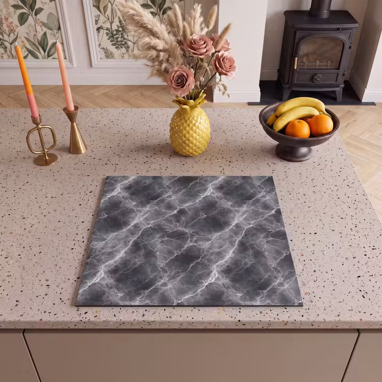 Protection plaque induction - Gris foncé - Eclair - Marbre — 3
