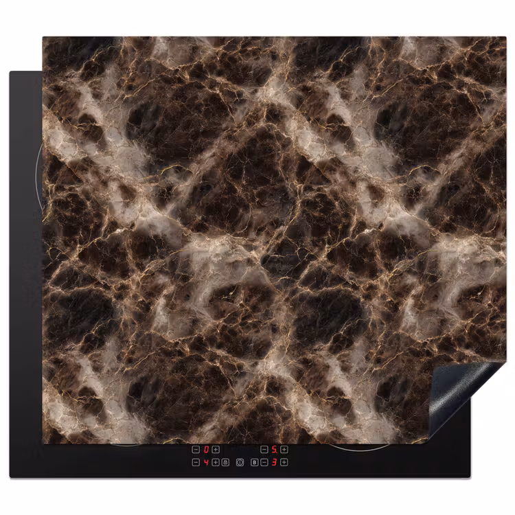 Protection plaque induction - Marron - Or - Marbre — 1