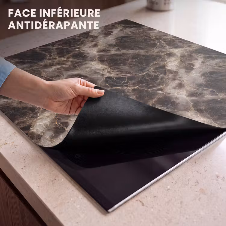 Protection plaque induction - Marron - Or - Marbre — 7