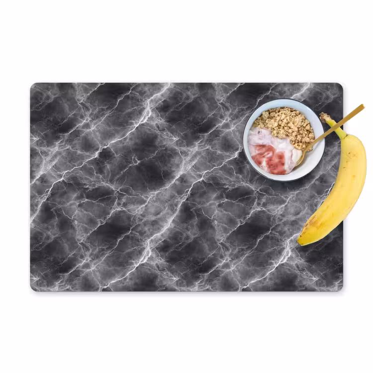 Set de table – 6 pièces - Gris foncé - Eclair - Marbre — 1
