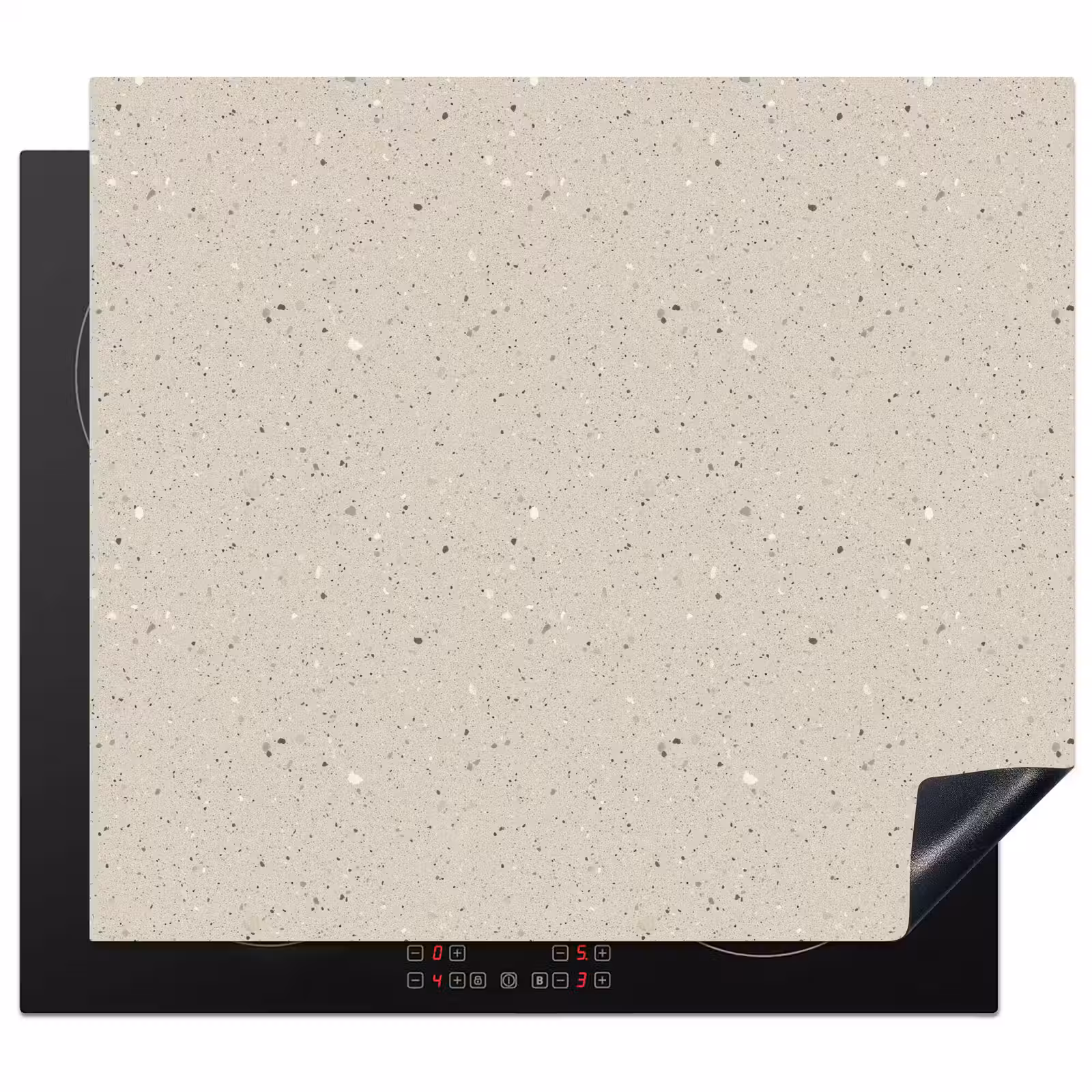 Protection plaque induction - Beige clair - Terrazzo - Gris — 1