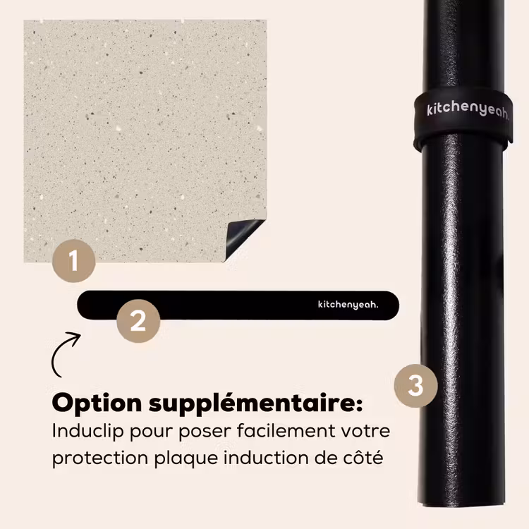 Protection plaque induction - Beige clair - Terrazzo - Gris — 8