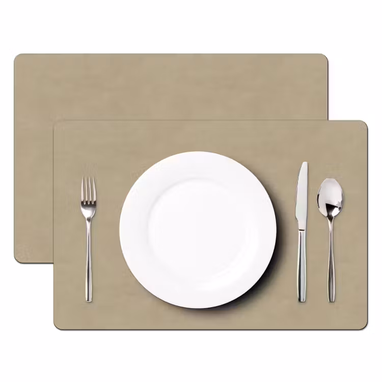 Set de table – 6 pièces - Couleur sable - Texture granuleuse - Béton — 2