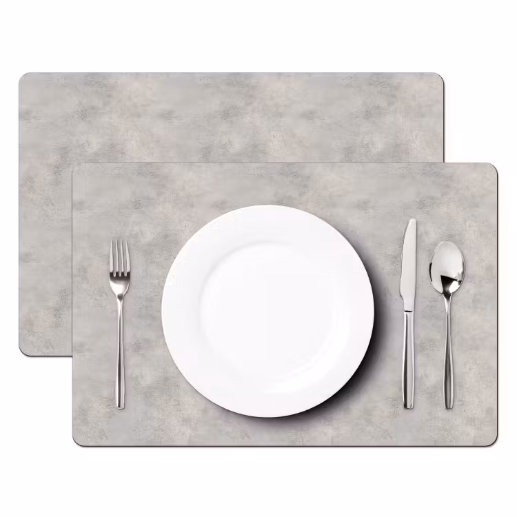 Set de table – 6 pièces - Gris - Béton - Industriel — 2