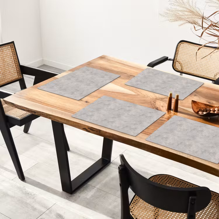 Set de table – 6 pièces - Gris - Béton - Industriel — 4