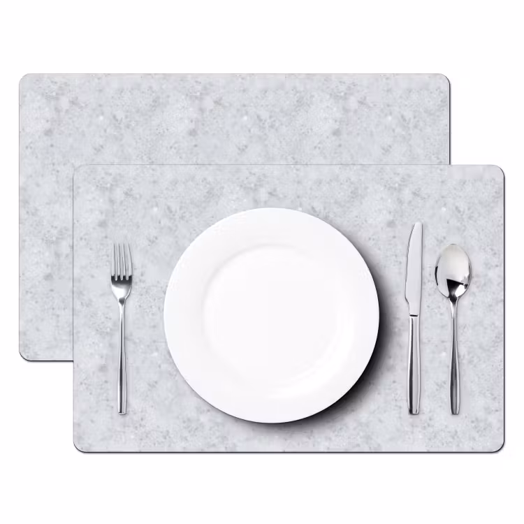 Set de table – 6 pièces - Gris - Effet terrazzo - Béton — 2