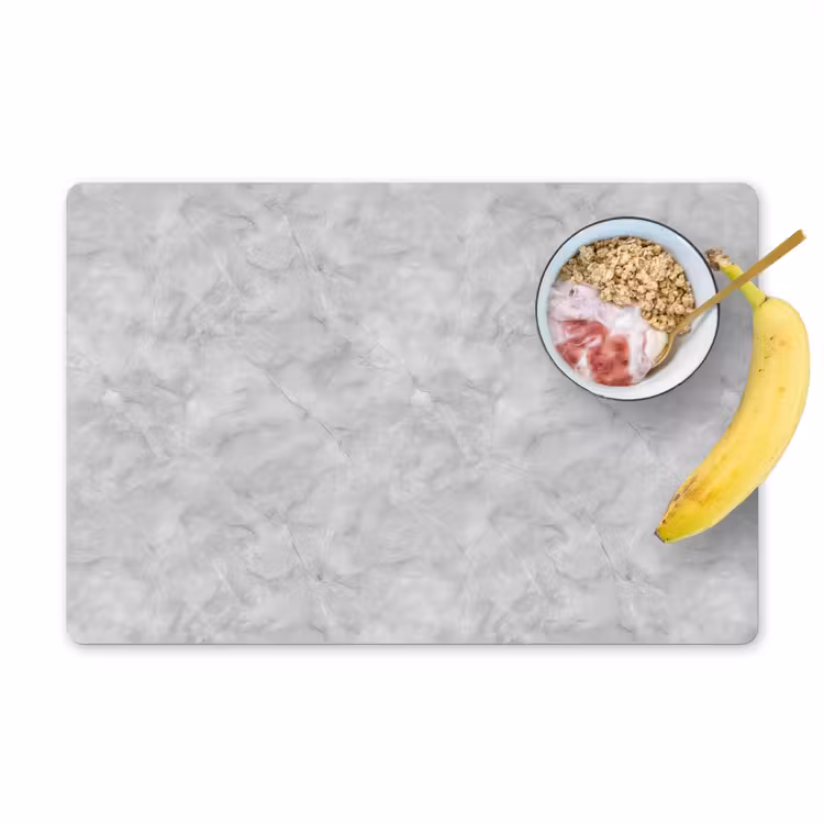 Set de table – 6 pièces - Gris - Marbre - Mat — 1